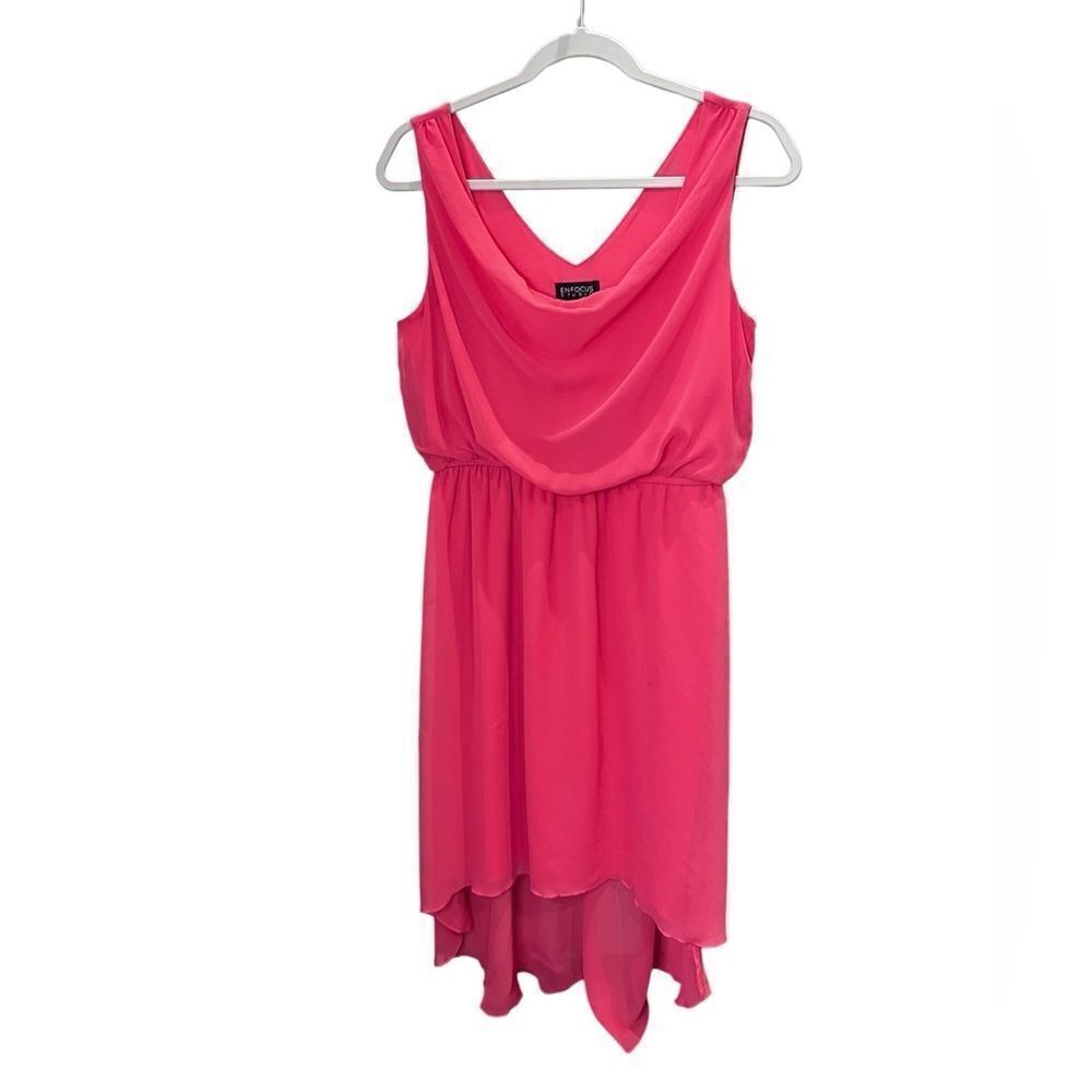 Enfocus high low sleeveless dress pink coal size 8